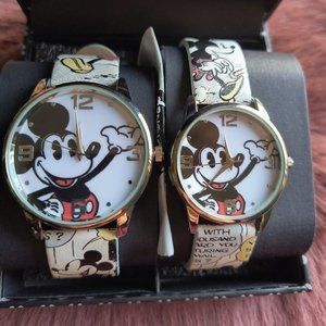 Disney Mickey Mouse His & Hers leather watches
